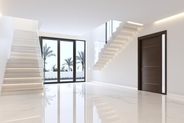 Fototapeta premium Modern Interior Design 3D Rendering for Background