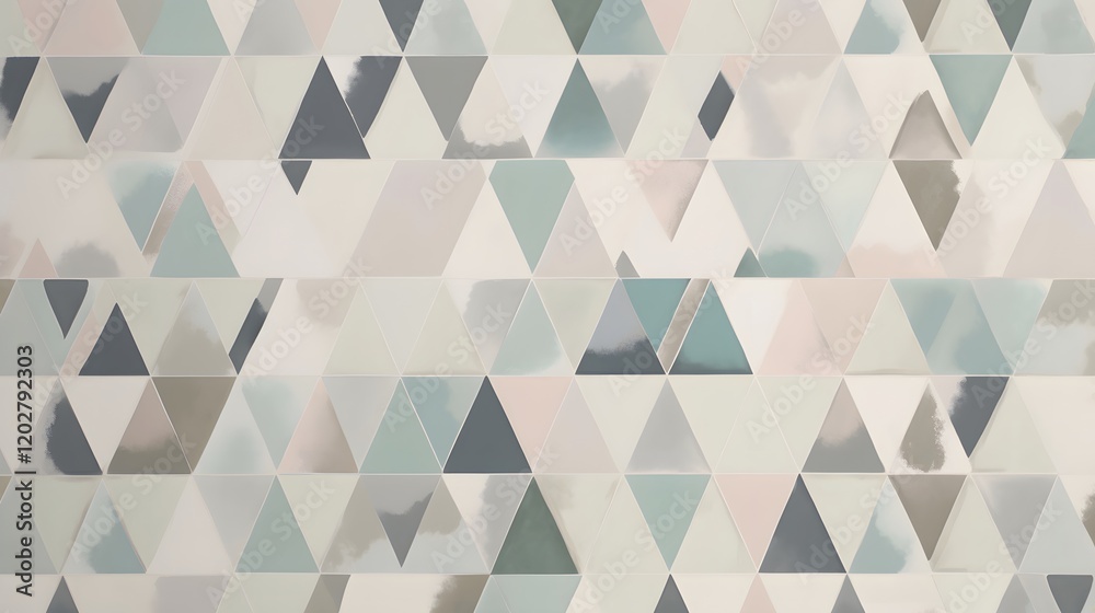 Poster geometric patterns in soft colors modern design studio digital artwork minimalist environment top-do
