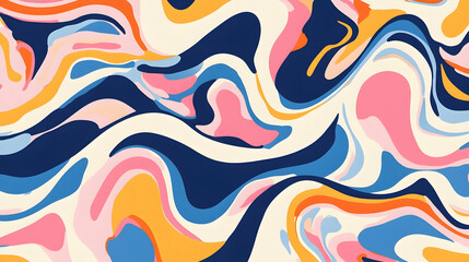 Naklejka premium Abstract colorful swirls background design, ideal for website banners, social media posts, and marketing materials