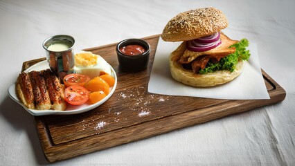 High-Quality Burger with Detailed Textures