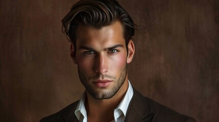 Fototapeta premium Visual dictionary style photograph, based on a handsome man, ultra-high resolution