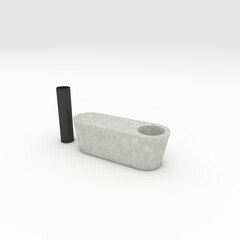 3d render bench park design element. Furniture Collection
