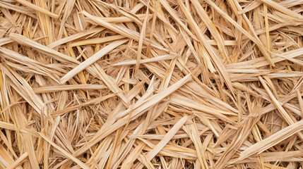 Dried straw texture background, rural farmland scene, agricultural harvest