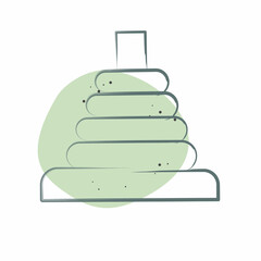 Icon Ring Toss. related to Kindergarten symbol. Color Spot Style. design editable