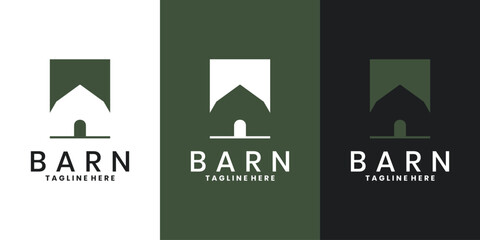 Barn logo vector design inspiration for farms