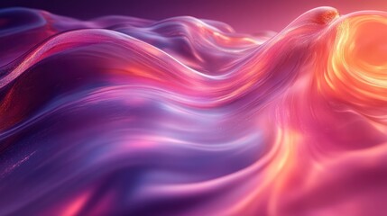 Obraz premium Abstract colorful waves flowing dynamically in a vibrant digital landscape, evoking a sense of movement