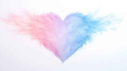 Obraz premium soft watercolor heart in pastel tones, evoking warmth and love