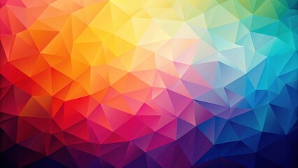 Obraz premium Vibrant Rainbow Low Poly Geometric Abstract Background Illustration