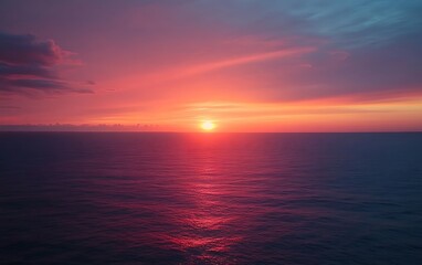 Fototapeta premium a sunset over the ocean