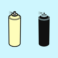 Spray Can Icon Flat Design