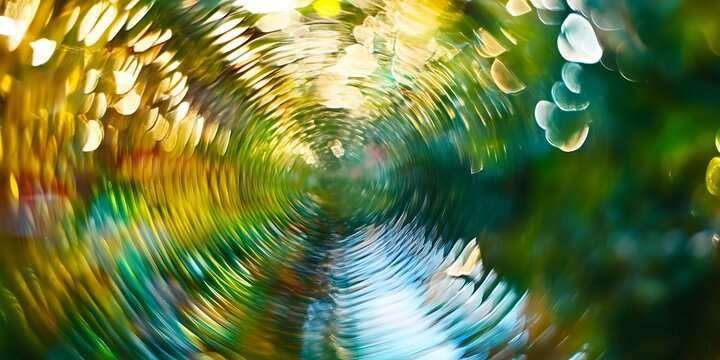 a blurry image of a tunnel