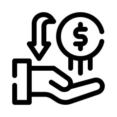 Cashback line icon