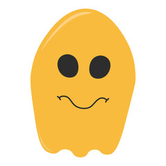 Psychedelic Melting Emoji. Flat Cartoon Vector Illustration