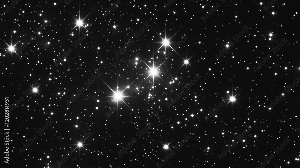 Wall mural stars and nebula in the dark sky universe space background photo
