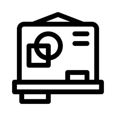 Whiteboard line icon