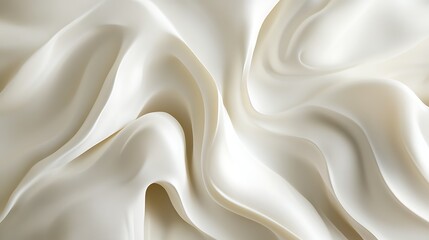 Obraz premium Elegant Draped Cream Colored Silk Fabric Texture