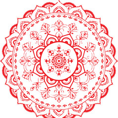 Beautiful flower art and mandala vector design