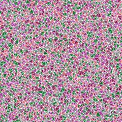 Geometric pattern. Rounded solid shapes in frames. Tiny triangles size. Multiple colors style. Repeatable pattern. Beautiful vector tiles. Seamless vector illustration.