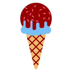 Colorful dun ice cream vector
