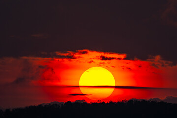Beautiful sunset or sunrise clouds background,Colorful sky nature background