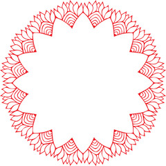 Beautiful flower art and mandala vector design