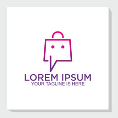 shopping consult logo concept, market consult logo inspiration