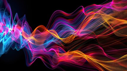 Obraz premium An abstract illustration of data streams and digital connections.