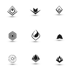 Set design icon logo of company logo design ideas vector