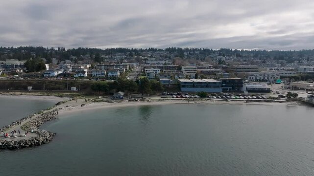 Edmonds Ferry near Seattle Washington, Brackett's Landing, Sunset Beach, Port of Edmonds on Puget Sound