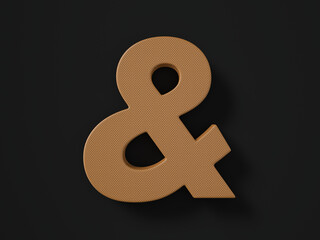 Obraz premium Perforated leather ampersand symbol
