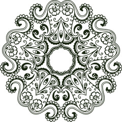 Beautiful flower art and mandala vector design