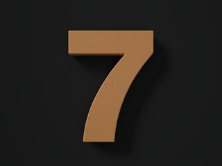 Perforated leather number seven