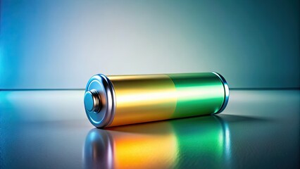 Clean white battery mockup: perfect for showcasing rechargeable power bank designs, packaging, or energy storage solutions.