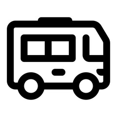 Bus Simple Line Icon. Single icon, line vector icon