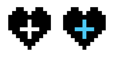 Trendy Y2K Heart and Star Vector Illustration, Set in Retro Futuristic Style, geometric brutalism shapes, Hipster Digital Art, Graphic Design, Stickers and Branding Projects