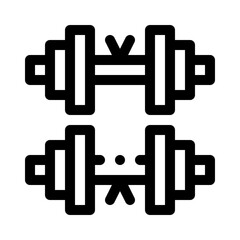 Barbell line icon