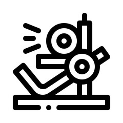 Obraz premium Leg Press Machine line icon