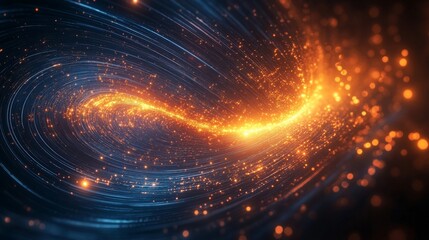 Obraz premium Dynamic Swirling Cosmic Light Trails in Vibrant Colors