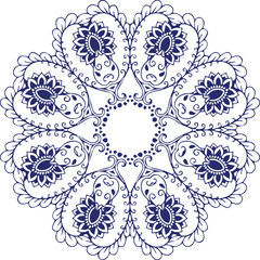 Beautiful flower art and mandala vector design