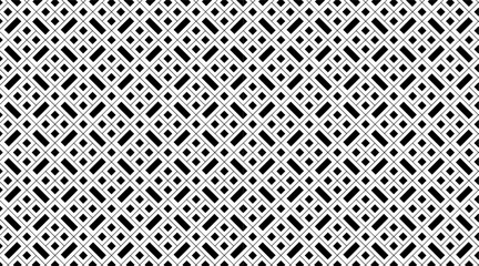 Fototapeta premium Seamless pattern design with square and line vector shape | Geometric shape pattern background for texture, textile, fabric, corporate, banner, presentation, flyer, futuristic with black-white color