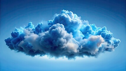 Naklejka premium High-resolution, realistic blue fluffy clouds PNG; perfect isolated cloud images for digital design and backgrounds.