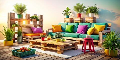 Recycled Pallet Garden Furniture - Modern Outdoor Decor