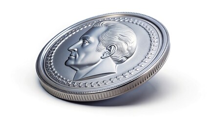 Silver Coin Empty Inside - High-Resolution AI Art