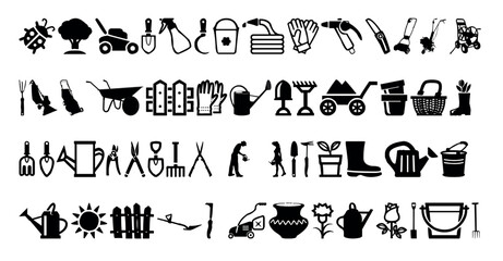 A collection of various icons for planting in the garden