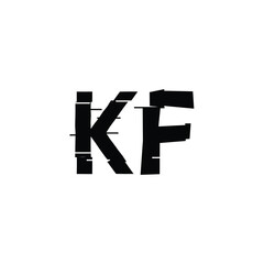 KF monogram logo design letter text name symbol monochrome logotype alphabet character simple logo