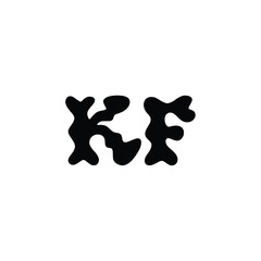 KF monogram logo design letter text name symbol monochrome logotype alphabet character simple logo