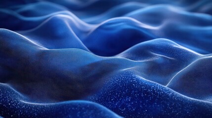 Obraz premium Abstract blue waves with shimmering textures, creating a serene underwater effect