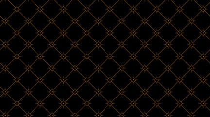 Fototapeta premium Pattern background with geometric shape | Seamless pattern with square double shape for texture, decoration, fabric, background, with golden colour