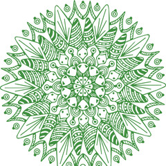 Beautiful Mandala Art and Vector Mandala Design Image.