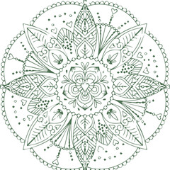 Beautiful Mandala Art and Vector Mandala Design Image.